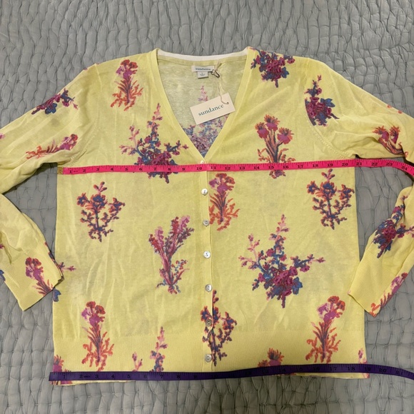 Sundance Larkspur Floral Cardigan, L - Picture 8 of 9